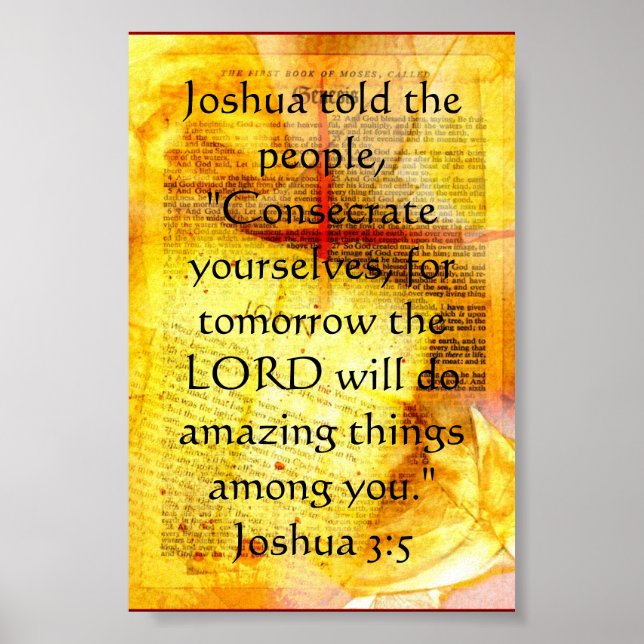 Affiche Joshua 3:5 (Devant)