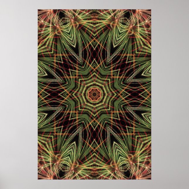 Affiche "Kaleidoscope de Vert" (Devant)