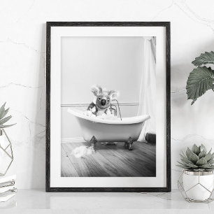 Affiche Koala dans une baignoire