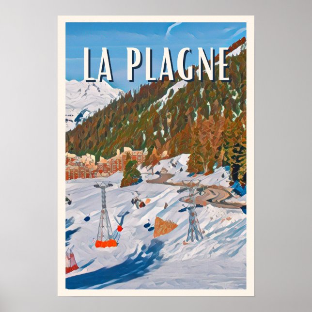 Affiche La Plagne Station de ski  Poster (Vorne)