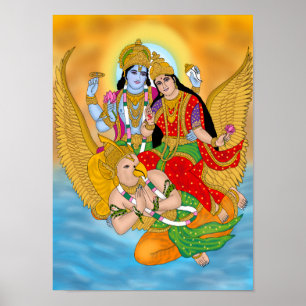 Affiche Lakshmi Narayan – Art mural divin & décora