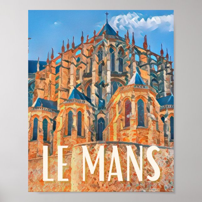 Affiche Le Mans Photo Vintage (Devant)