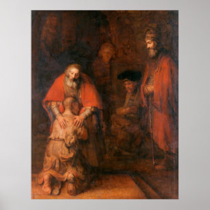 Affiche le retour du fils prodigue Rembrandt