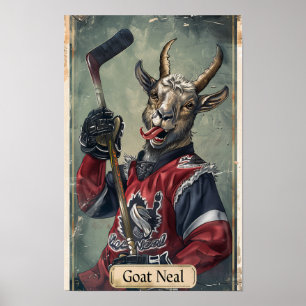 Affiche légendaire du joueur de hockey sur pont su