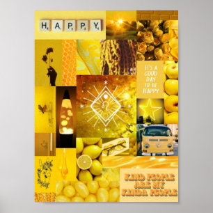 affiche leo esthétique jaune