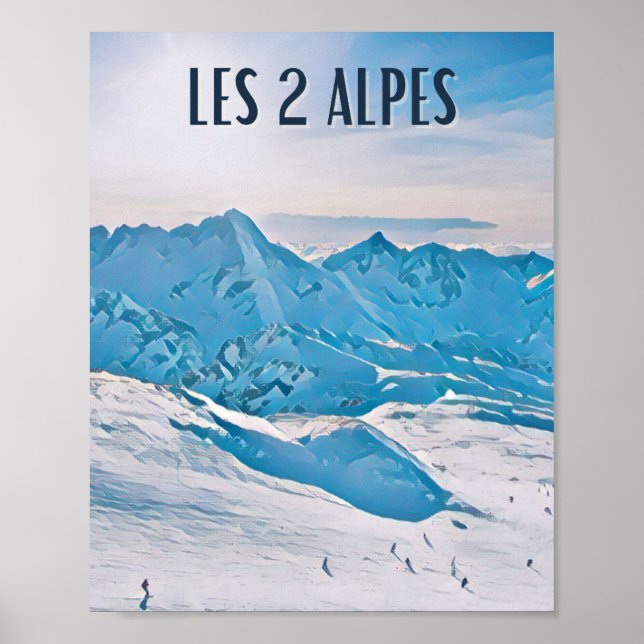 Affiche Les 2 Alpes Station de ski (Devant)