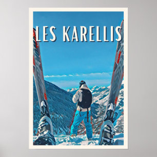 Affiche Les Karellis Station de ski