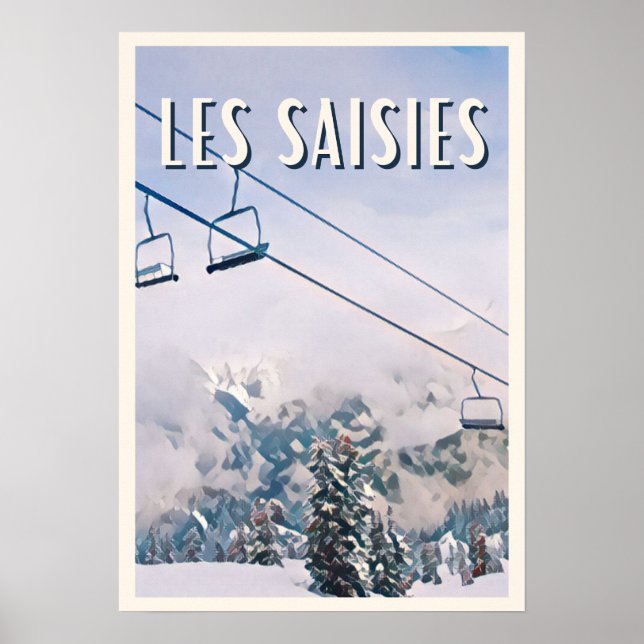 Affiche Les Saisies Station de ski (Devant)
