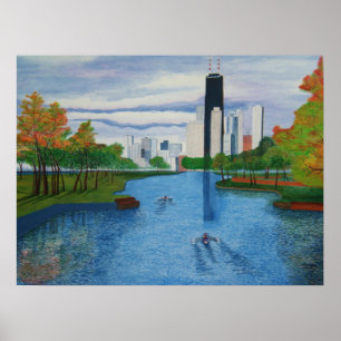Affiche "Lincoln Park - Chicago" 24" x18 "