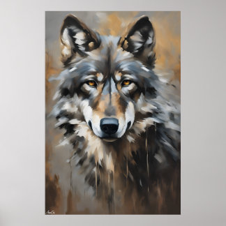 Affiche | Loup | Artstyle huile