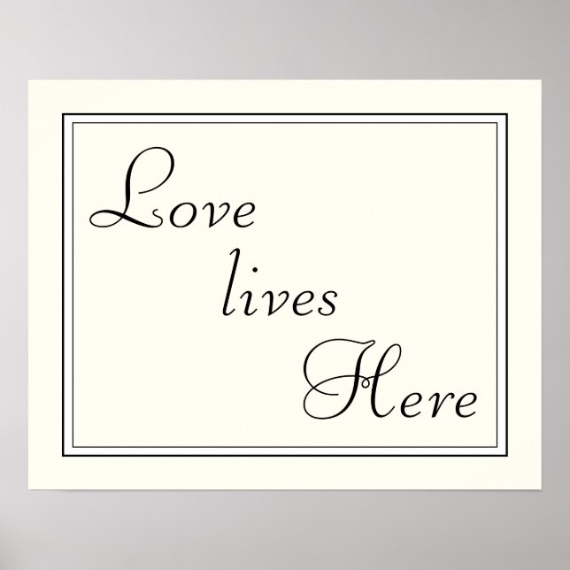 Affiche Love lives here (Devant)