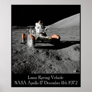 Affiche lunaire de véhicule d'Apollo 17