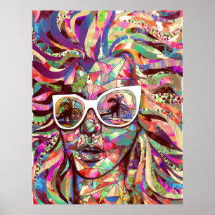 Affiche "Lunettes de soleil dans un soleil d'été"