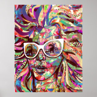 Affiche "Lunettes de soleil dans un soleil d'été"