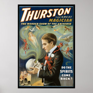 Affiche magique vintage, Thurston, le grand
