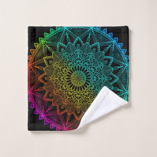 Affiche Mandala Arc-en-Ciel Noir