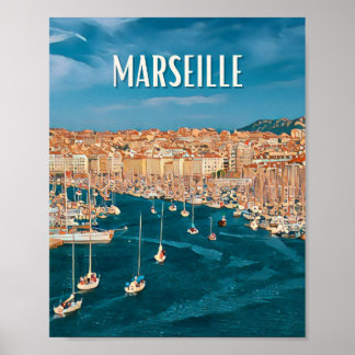 Affiche Marseille Photo Vintage