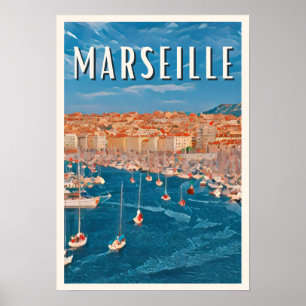 Affiche Marseille Photo Vintage