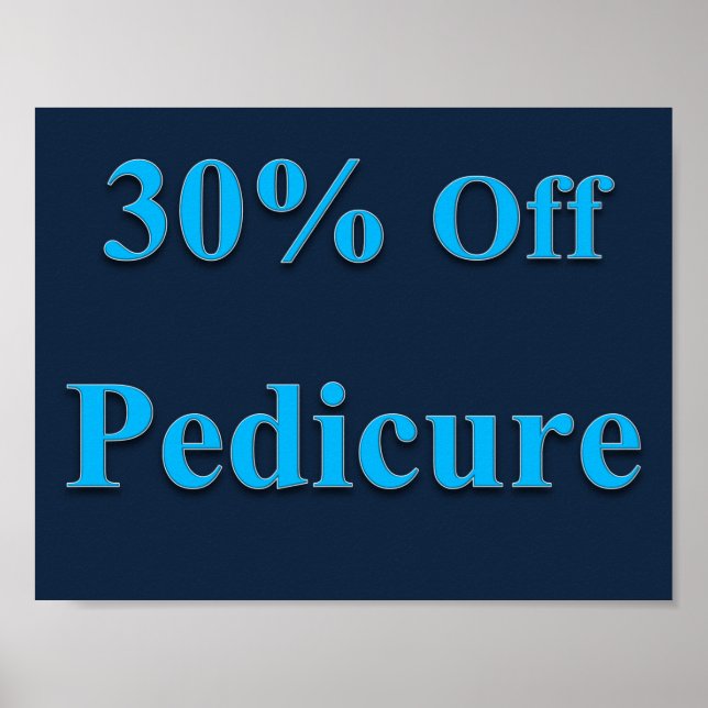 Affiche mat de pédicure à 30 % de réduction (Devant)