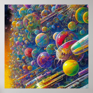 affiche mat Space Race