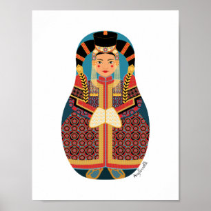 Affiche Matriochka mongole