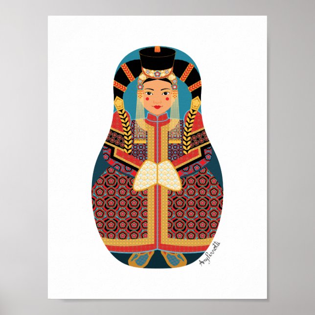 Affiche Matriochka mongole (Devant)