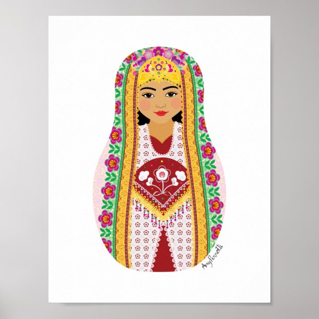 Affiche Matryoshka ouzbèke (Devant)