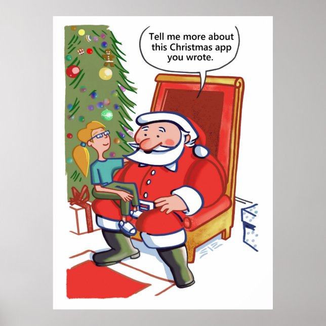 Affiche matte des partenaires commerciaux de Noël (Devant)