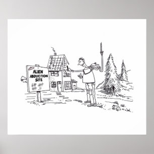 Affiche matte du site d'enlèvement d'Aliens