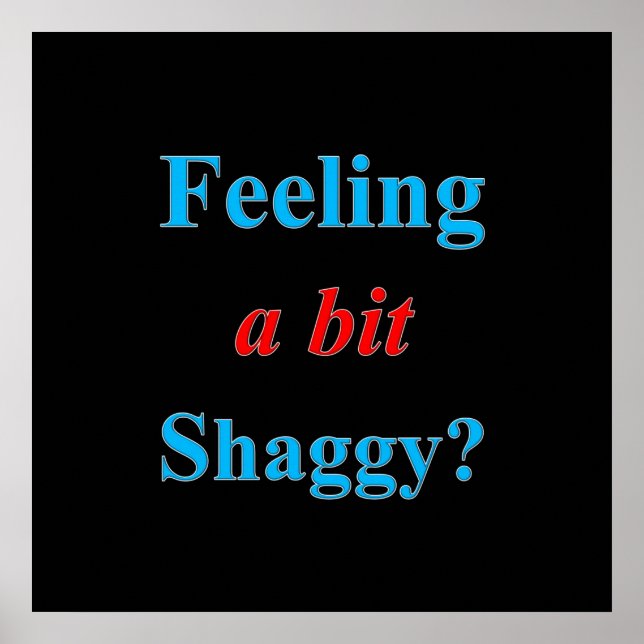 Affiche Matte Feeling a Bit Shaggy (Devant)