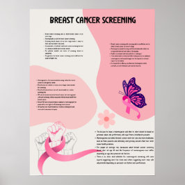 Affiche médicale pour le dépistage du cancer du se