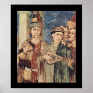 Affiche médiévale de musiciens