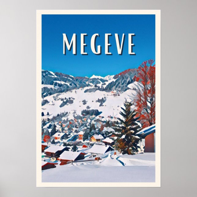 Affiche Megève Station de ski  Poster (Vorne)