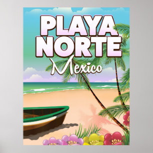 Affiche mexicaine Playa Norte
