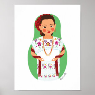 Affiche mexicaine, Yucatan Matryoshka