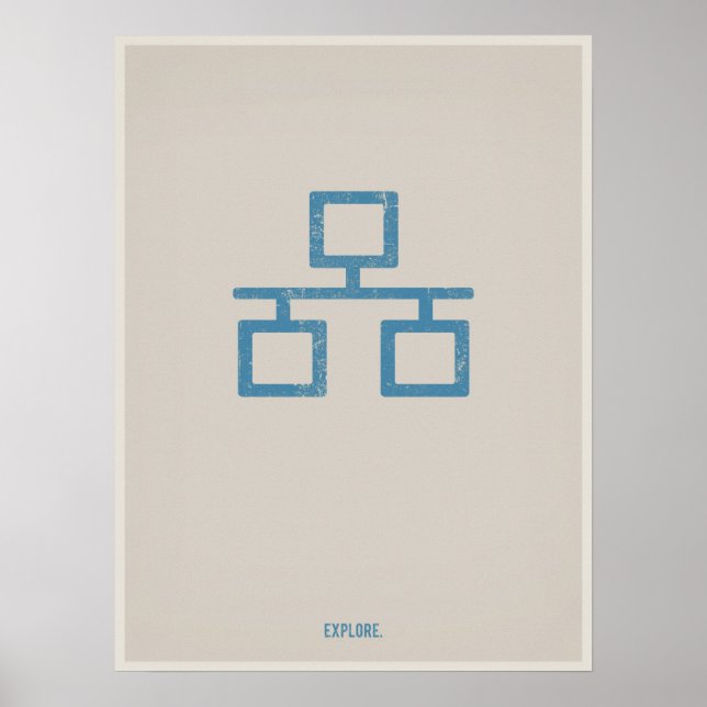 Affiche minimaliste Ethernet (Devant)