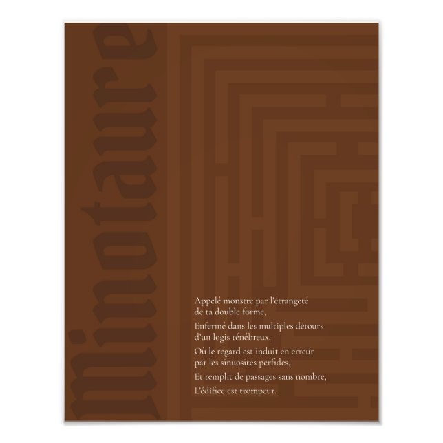 Affiche Minotaure Fotodruck (Vorne)