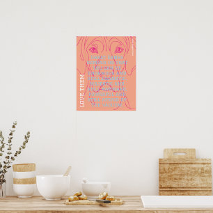Affiche moderne de Grand Danois vert