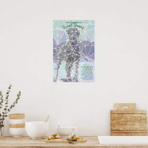 Affiche moderne du Grand Danois vert