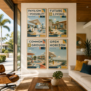 Affiche Modernité du Milieu de Siècle Common Groun
