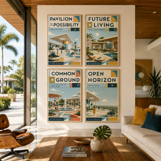 Affiche Modernité du Milieu de Siècle Common Groun