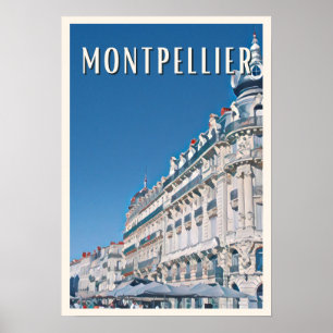 Affiche Montpellier Photo Vintage