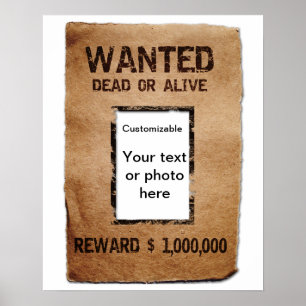 Affiche morte ou vivante Recherchée