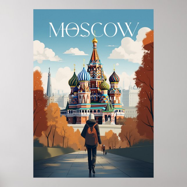 Affiche - Moscow - Russia -Saint Basil's Cathedral (Devant)