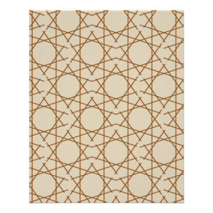 Affiche motif géométrique ocre de Cordoue