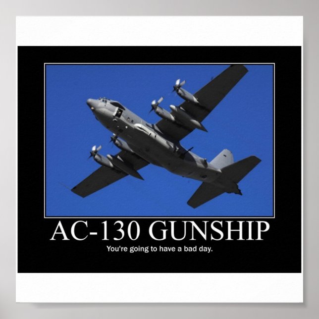 Affiche motivationnelle AC-130 Gunship (Devant)