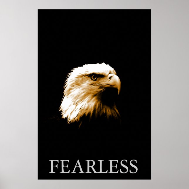 Affiche motivationnelle verticale de l'aigle améri (Devant)