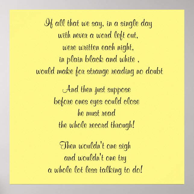 Affiche MOTS DE SAGESSE (Devant)