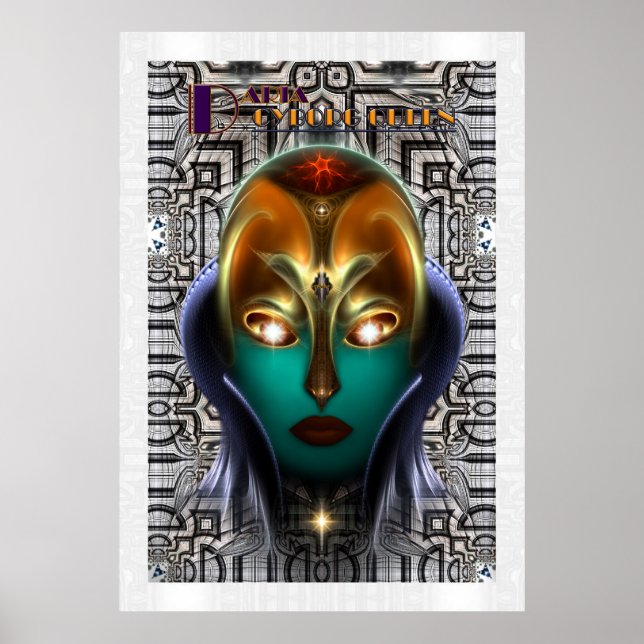 Affiche murale archivale Daria Cyborg Queen Tech (Devant)