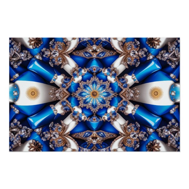 Affiche murale aux couleurs argentines (Devant)